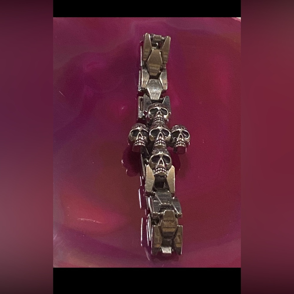 🎁 Stainless Steel Skull Bracelet #7526
